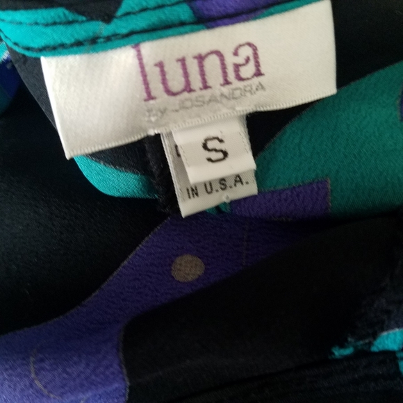 Luna By Josandra Silk Caftan Dress S - Picture 10 of 11